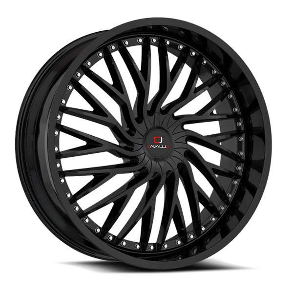 Cavallo Wheels CLV-43 Gloss Black 22x9.5 25mm Offset 6x135,6x139.7 (6x5.5)