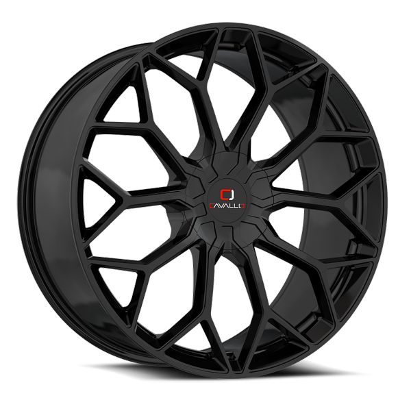 Cavallo Wheels CLV-44 Gloss Black 26x9.5 25mm Offset 6x135,6x139.7 (6x5.5)