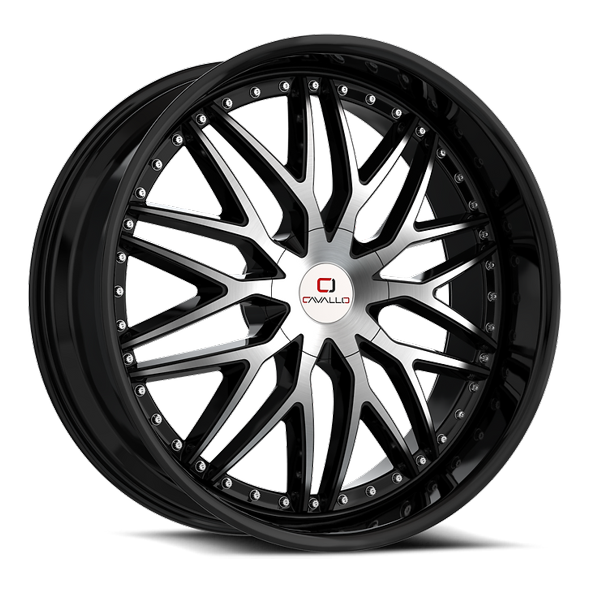 Cavallo Wheels CLV-46 Gloss Black Machined 24x9 25mm Offset 6x135,6x139.7 (6x5.5)