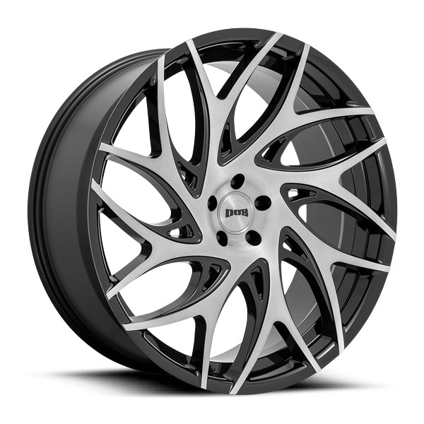 DUB Wheels G.O.A.T. S260 Brushed Face with Gloss Black Dark Tint Spokes 26x10 25mm Offset 6x139.7 (6x5.5)