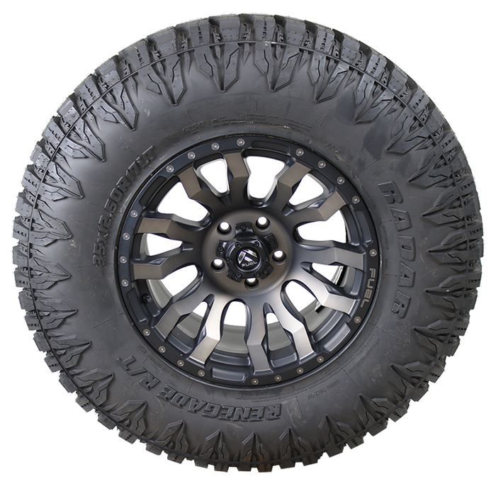 Fuel D674 Blitz Matte Black Machined DDT Radar Renegade R/T