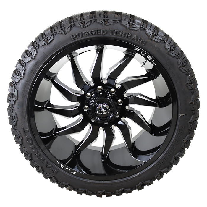 Fuel D744 Saber Gloss Black Milled Patriot R/T