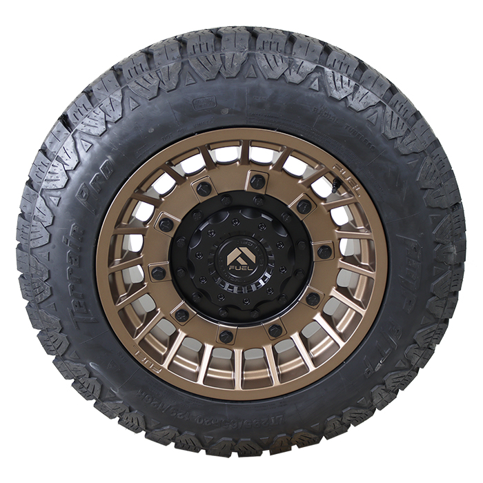 Fuel D725 Militia Bronze Matte Black AMP Terrain Pro A/T