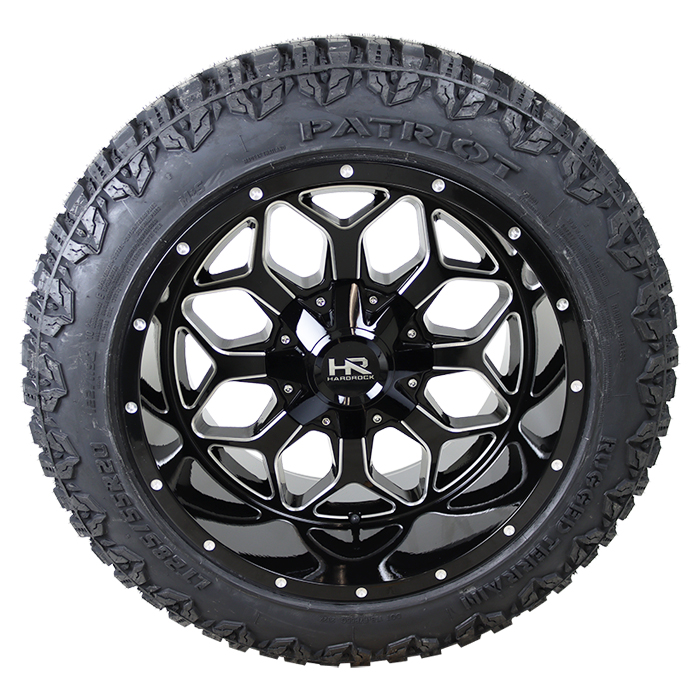 Hardrock Offroad H712 Indestructible Gloss Black Milled Patriot R/T