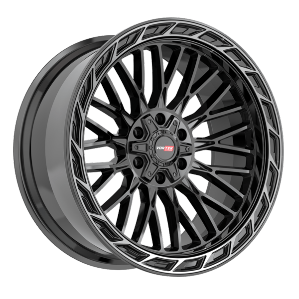 Vortek Offroad Wheels VRP-502 Gloss Black Diamond Cut Ring with Dark Tint 20x10 -18mm Offset 5x127 (5x5),5x139.7 (5x5.5)
