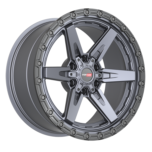 Vortek Offroad Wheels VRT-602 Matte Titanium with Black Bead Ring 18x9 12mm Offset 6x135,6x139.7 (6x5.5)