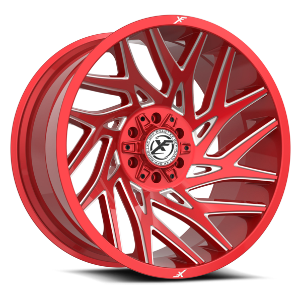 XF Offroad Wheels XF-229 Anodized Red Milled 26x14 -76mm Offset 5x127 (5x5),5x139.7 (5x5.5)