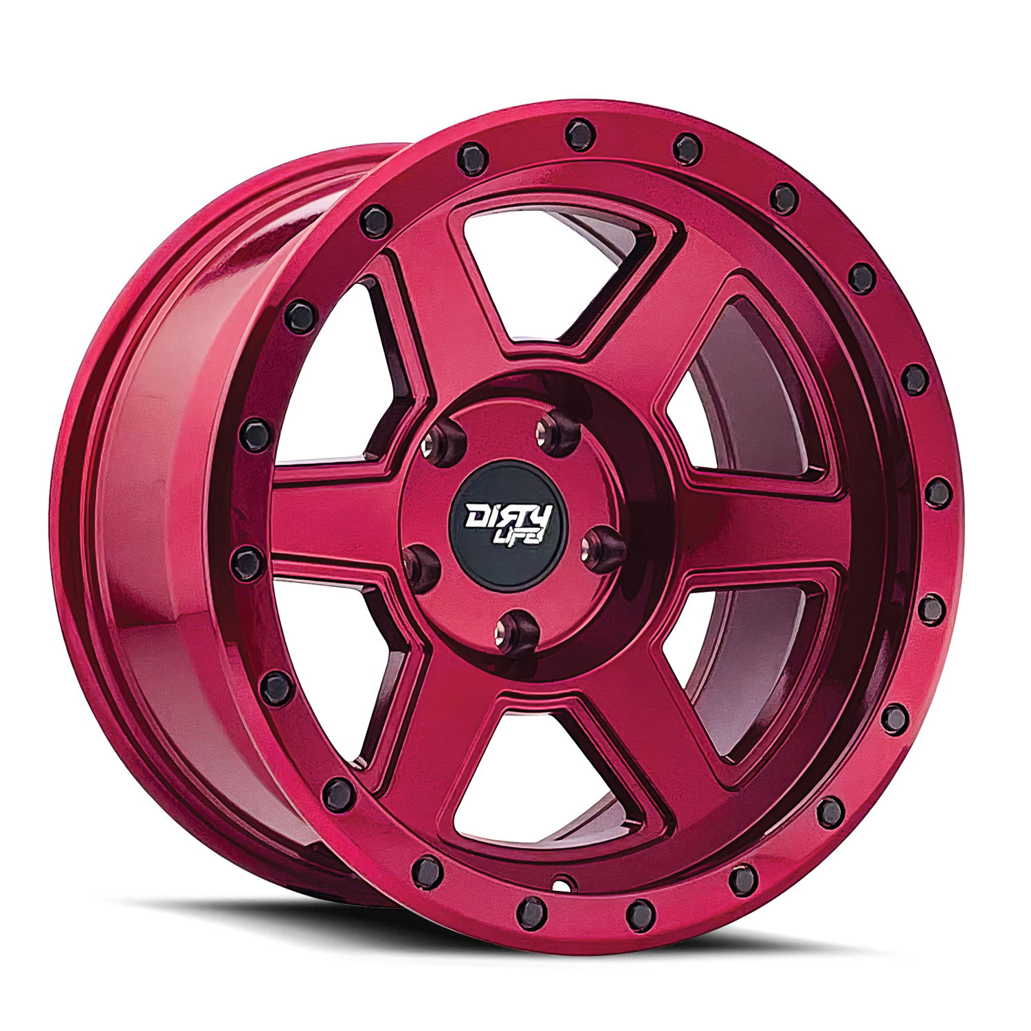 DirtyLife Wheels Compound 9315 Crimson Candy Red 18x9 -12mm Offset 6x139.7 (6x5.5)
