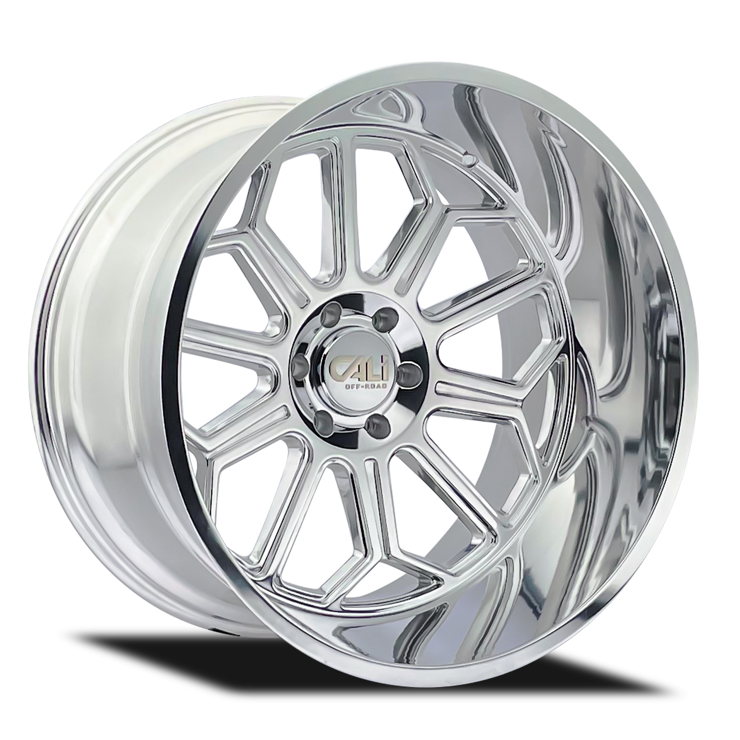 Cali Offroad Wheels Auburn 9117 Polished Milled Windows 22x12 -51mm Offset 6x139.7 (6x5.5)