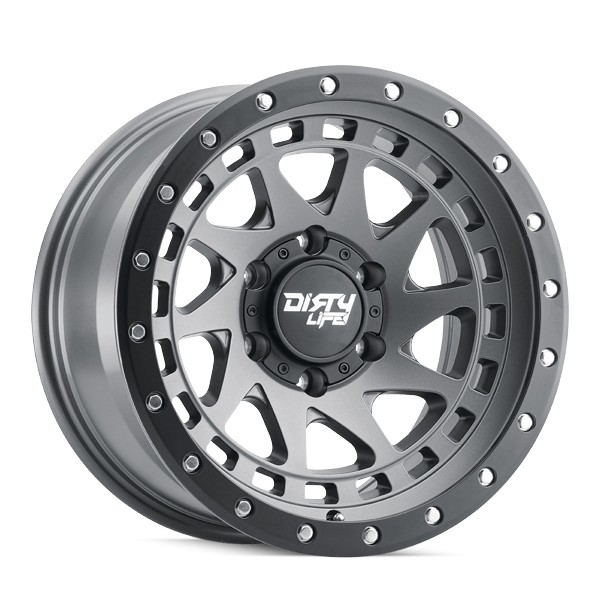 DirtyLife Wheels Enigma Pro 9311 Satin Graphite with Black Lip 17x9 -12mm Offset 6x135