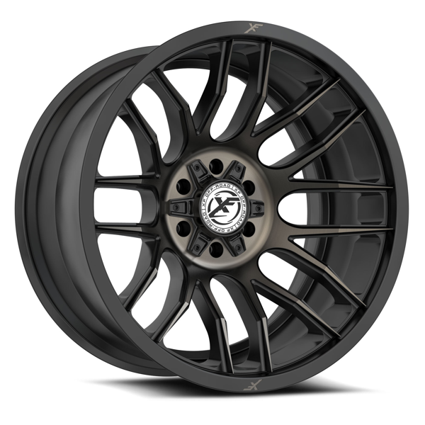 XF Offroad Wheels XF-232 Satin Black Bronze Machined Double Dark Tint 20x10 -12mm Offset 8x165.1 (8x6.5),8x180