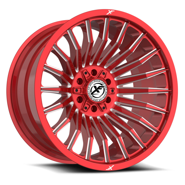XF Offroad Wheels XF-231 Anodized Red Milled 24x12 -44mm Offset 6x135,6x139.7 (6x5.5)