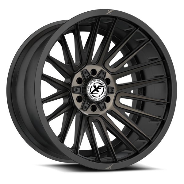 XF Offroad Wheels XF-234 Satin Black Bronze Machined Double Dark Tint 24x10 -18mm Offset 5x127 (5x5),5x139.7 (5x5.5)