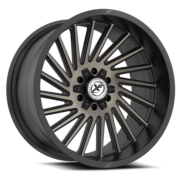 XF Offroad Wheels XF-239 Satin Black Bronze Machined Double Dark Tint 24x14 -76mm Offset 8x165.1 (8x6.5),8x180