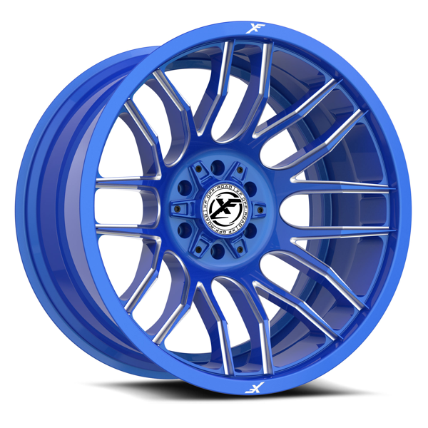 XF Offroad Wheels XF-232 Anodized Blue Milled 22x10 -18mm Offset 5x127 (5x5),5x139.7 (5x5.5)