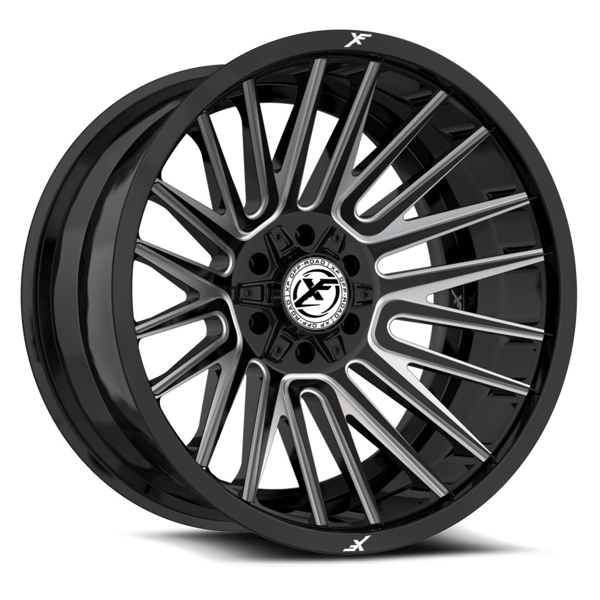 XF Offroad Wheels XF-234 Gloss Black Milled 20x10 -24mm Offset 8x165.1 (8x6.5),8x180