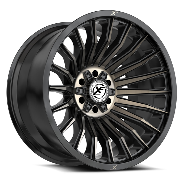 XF Offroad Wheels XF-231 Satin Black Bronze Machined Double Dark Tint 20x10 -24mm Offset 6x135,6x139.7 (6x5.5)