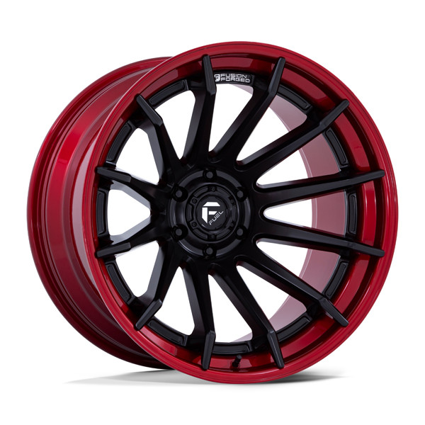 Fuel Offroad Wheels Burn FC403 Matte Black With Candy Red Lip 20x10 -18mm Offset 6x135