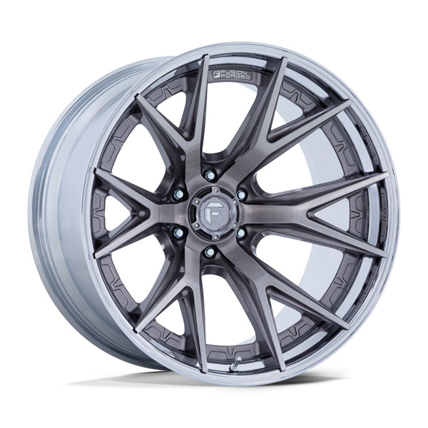 Fuel Offroad Wheels Catalyst FC402 Platinum With Chrome Lip 20x10 -18mm Offset 6x135