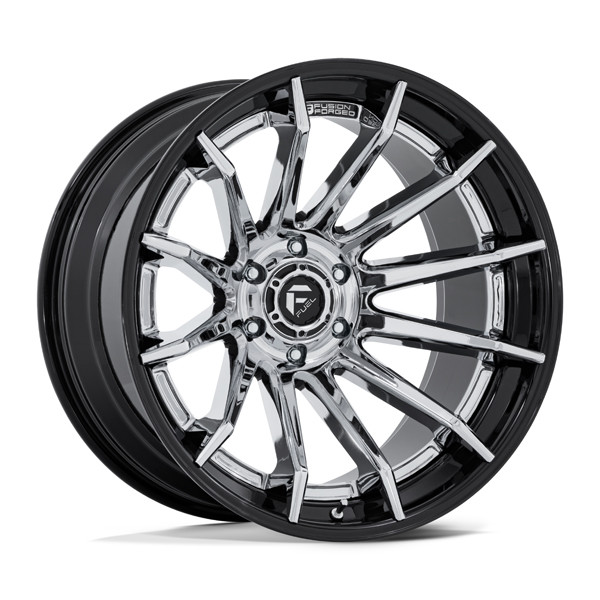 Fuel Offroad Wheels Burn FC403 Chrome With Gloss Black Lip 20x10 -18mm Offset 5x127 (5x5)