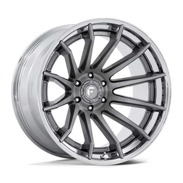 Fuel Offroad Wheels Burn FC403 Platinum With Chrome Lip 20x10 -18mm Offset 6x139.7 (6x5.5)