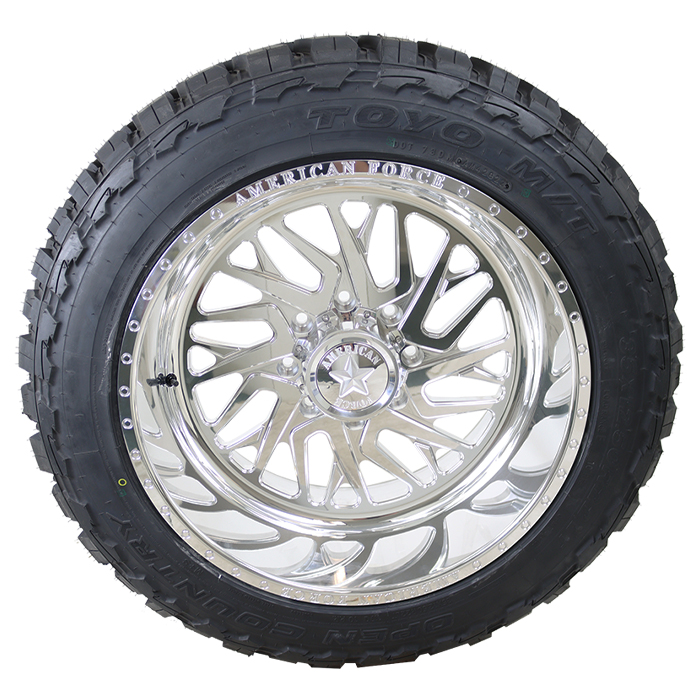 American Force H38 Nova Polished Toyo Open Country M/T