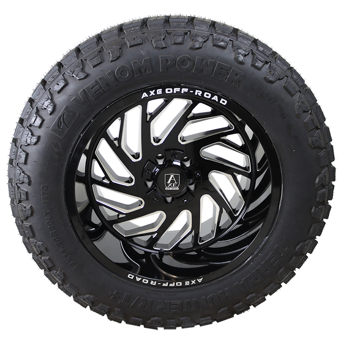 AXE Offroad Zeus Gloss Black Milled Venom Power Terra Hunter R/T Plus
