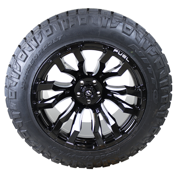 Jeep Wrangler Wheels 20x9 Fuel Offroad D673 Black/Milled 35x12.50R20 Nitto Tires Ridge Grappler
