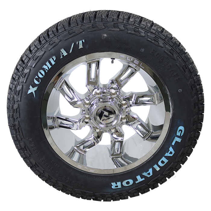 Fuel D746 Lockdown Chrome Gladiator Xcomp A/T