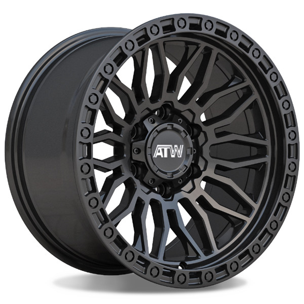 All Terrain Wheels Nile Nile All Satin Black 17x9 -12mm Offset 6x139.7 (6x5.5)