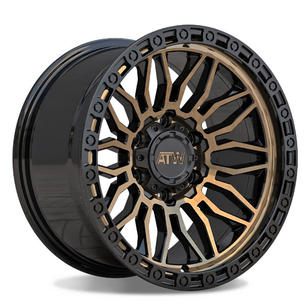 All Terrain Wheels Nile Nile Satin Black Machined Bronze Face 17x9 0mm Offset 6x139.7 (6x5.5)