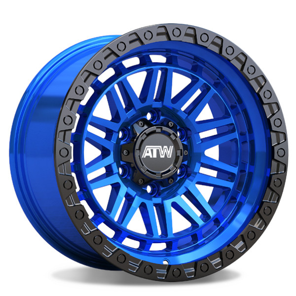 All Terrain Wheels Yukon Yukon Candy Blue Gloss Black Lip 17x9 0mm Offset 6x139.7 (6x5.5)