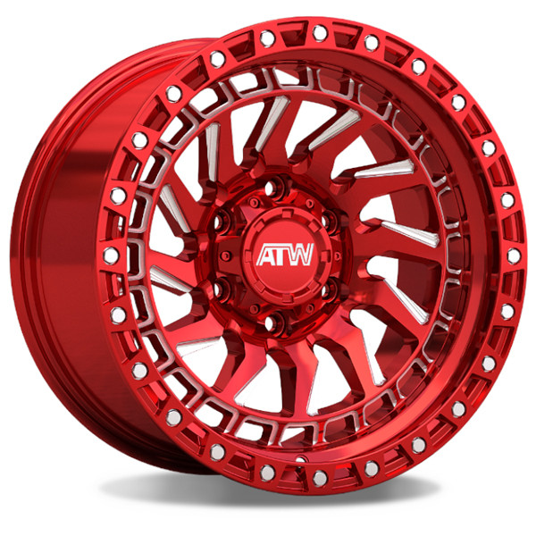 All Terrain Wheels Culebra Culebra Candy Red Milled Spokes 17x9 -12mm Offset 5x127 (5x5) 2007-2026 Jeep Wrangler / Gladiator