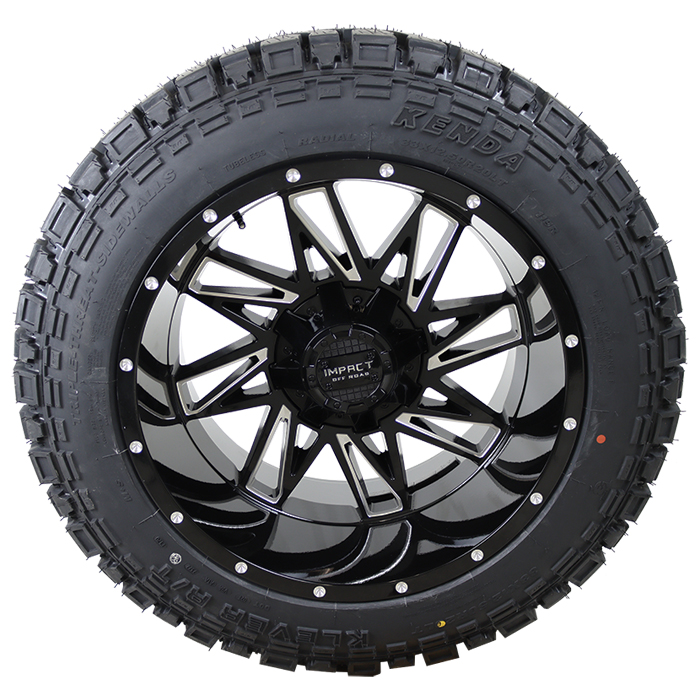 Impact Offroad 814 Gloss Black Milled Kenda Klever R/T