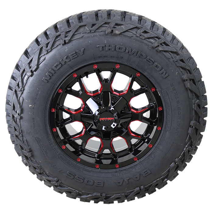 Mayhem 8015 Warrior Gloss Black Prism Red Mickey Thompson Baja Boss A/T