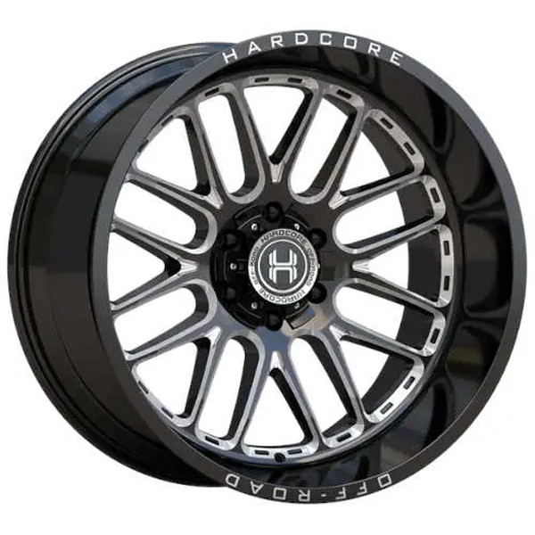 Hardcore Offroad Wheels Threat HC102 Gloss Black Milled 20x10 -19mm Offset 6x135,6x139.7 (6x5.5)