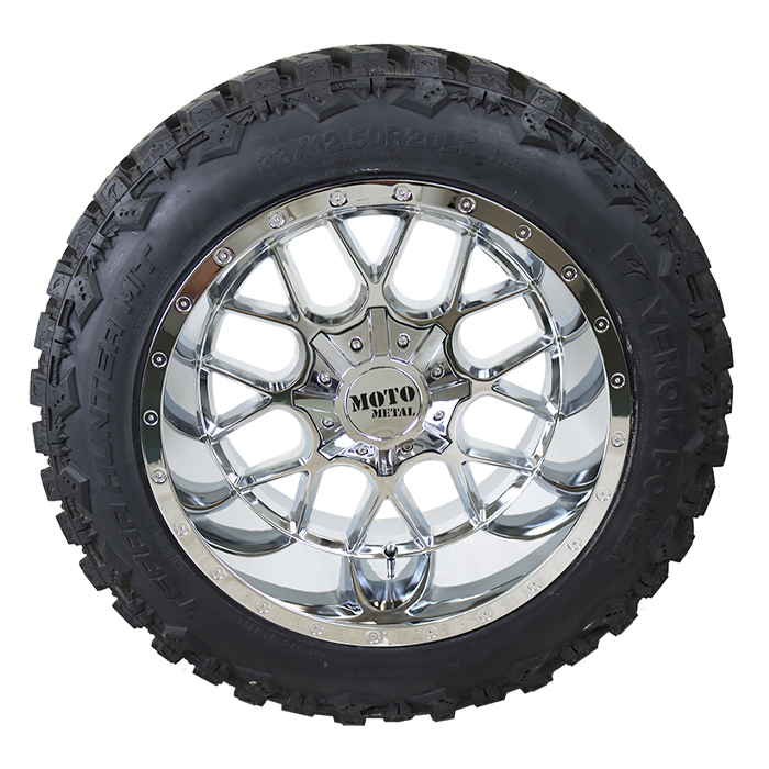 Moto Metal MO986 Siege Chrome Venom Power Terra Hunter M/T