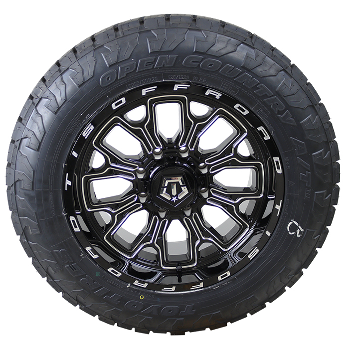 TIS 560BM Gloss Black Milled Toyo Open Country A/T III