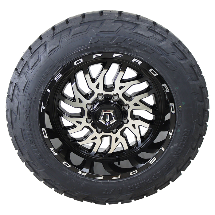 TIS 544MB Gloss Black Machined Face Nitto Recon Grappler A/T