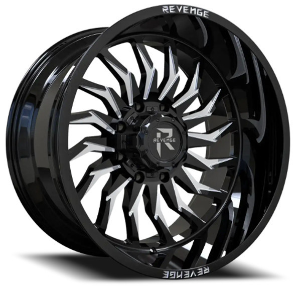 Revenge Offroad Wheels RV204 Gloss Black Milled 20x9 0mm Offset 6x135,6x139.7 (6x5.5)