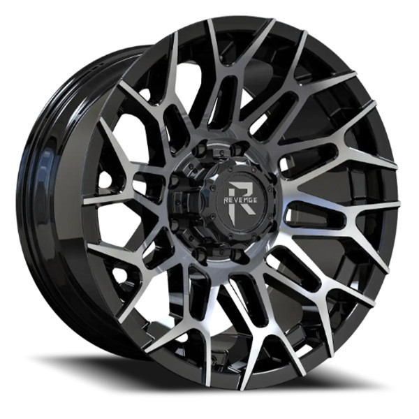 Revenge Offroad Wheels RV203 Gloss Black Machined 20x10 -19mm Offset 6x135,6x139.7 (6x5.5)