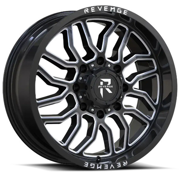 Revenge Offroad Wheels RV205 Gloss Black Milled 20x9 0mm Offset 5x127 (5x5),5x139.7 (5x5.5)