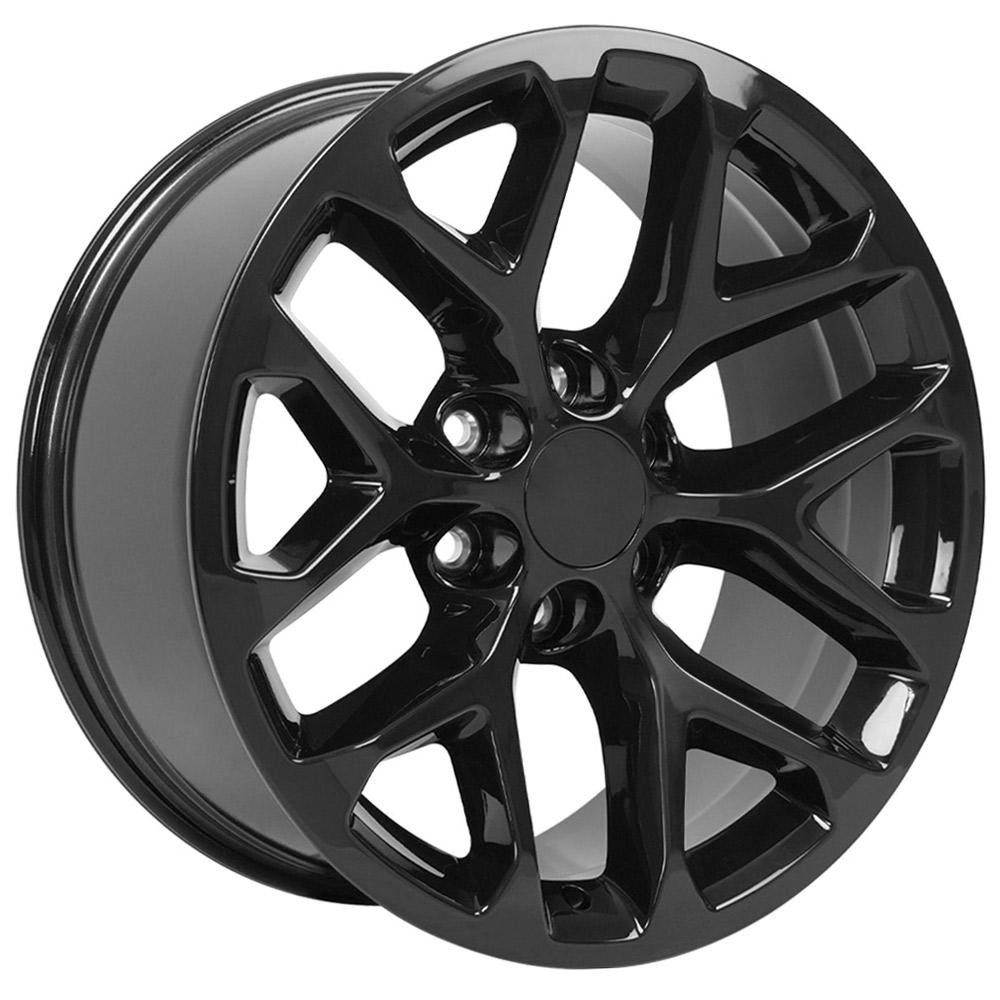OE Wheels Chevy Silverado CV98B Gloss Black 20x9 27mm Offset 6x139.7 (6x5.5)