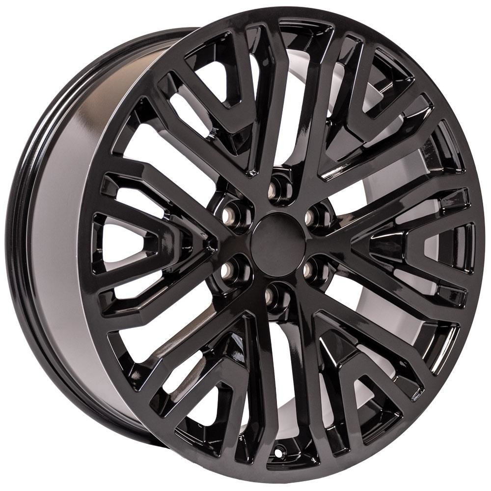 OE Wheels GMC Sierra CV37 Gloss Black 22x9 28mm Offset 6x139.7 (6x5.5)