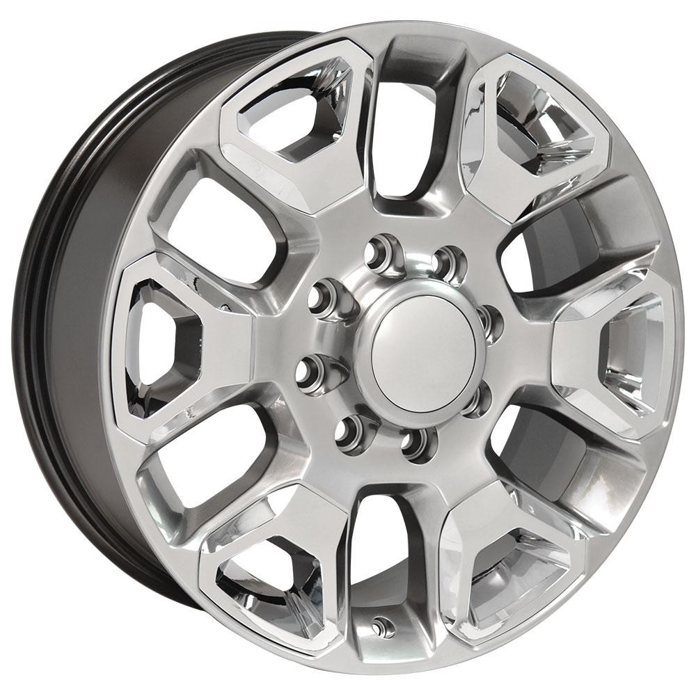 OE Wheels Dodge RAM 2500-3500 DG66 Hyper Silver with Chrome 20x8 54.65mm Offset 8x165.1 (8x6.5)