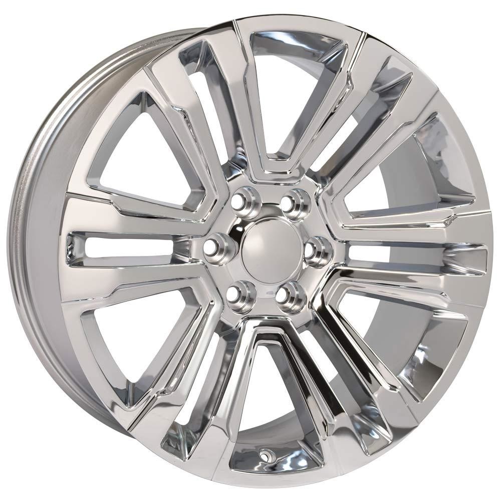 OE Wheels GMC Yukon CV44 Chrome 22x9 24mm Offset 6x139.7 (6x5.5)