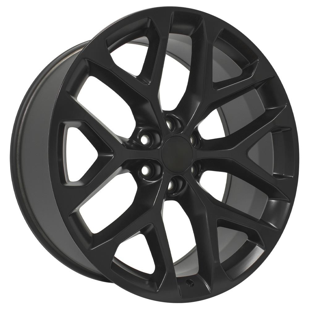 OE Wheels Chevy Silverado CV98B Satin Black 24x10 24mm Offset 6x139.7 (6x5.5)