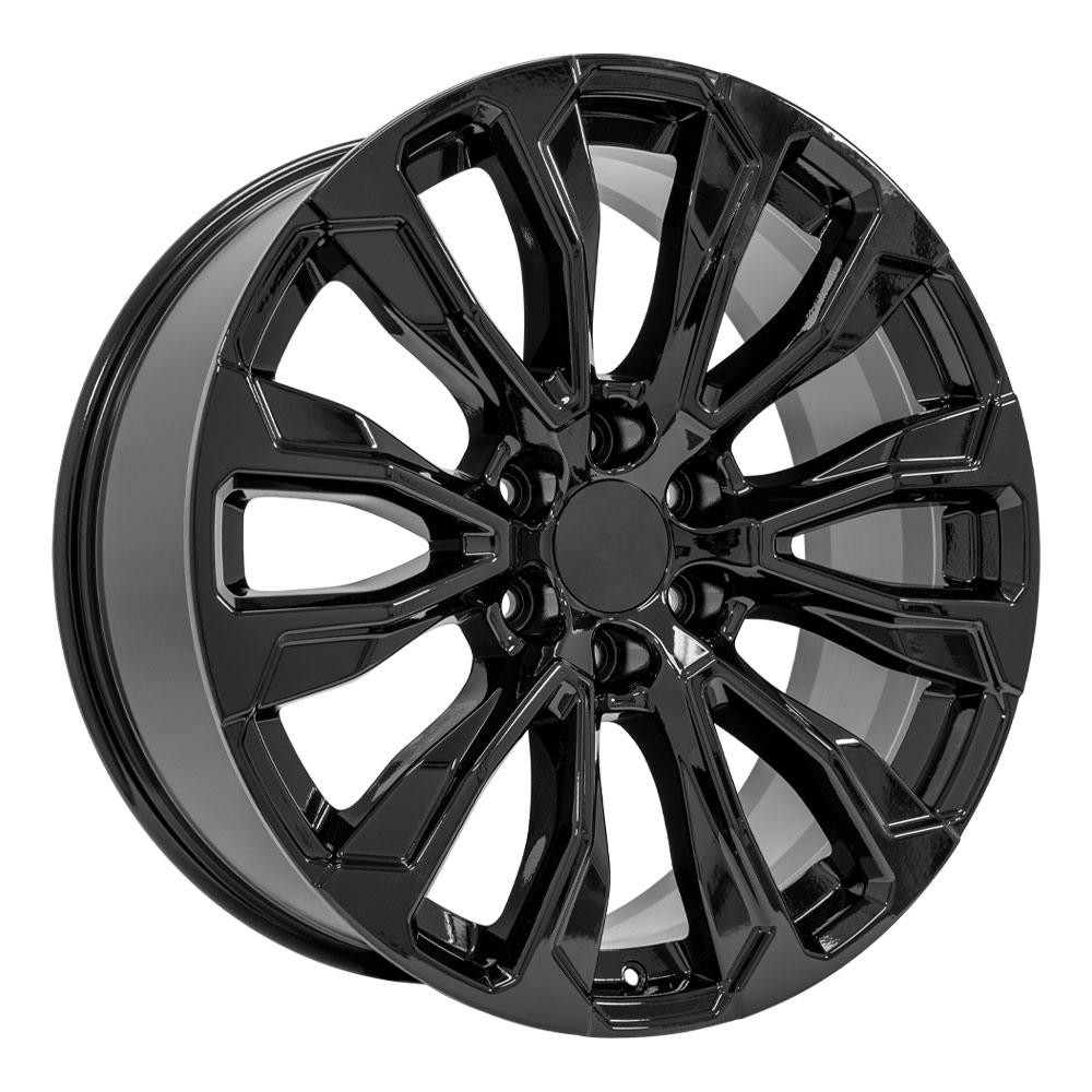 OE Wheels GMC Yukon 1500 CV30 Gloss Black 22x9 28mm Offset 6x139.7 (6x5.5)