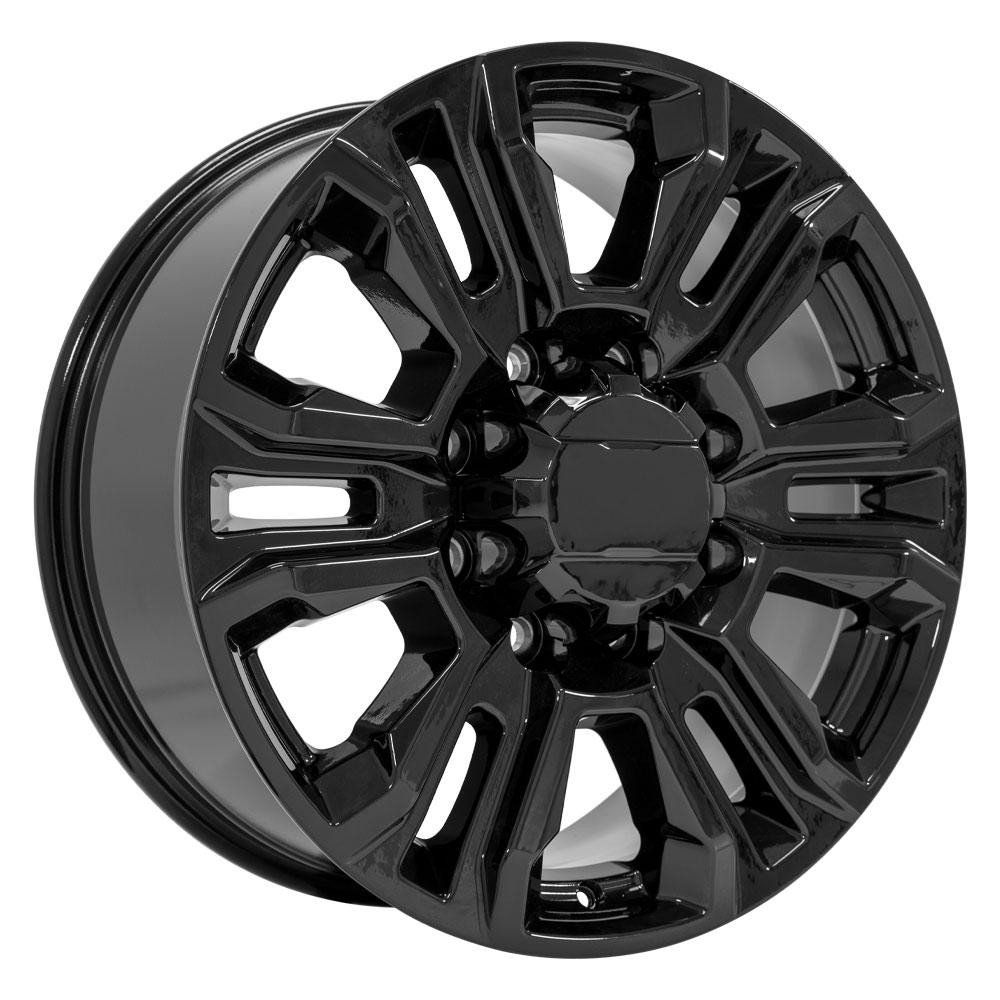 OE Wheels GMC Sierra 2500 3500 HD Denali CV70B Gloss Black 20x8.5 47mm Offset 8x180