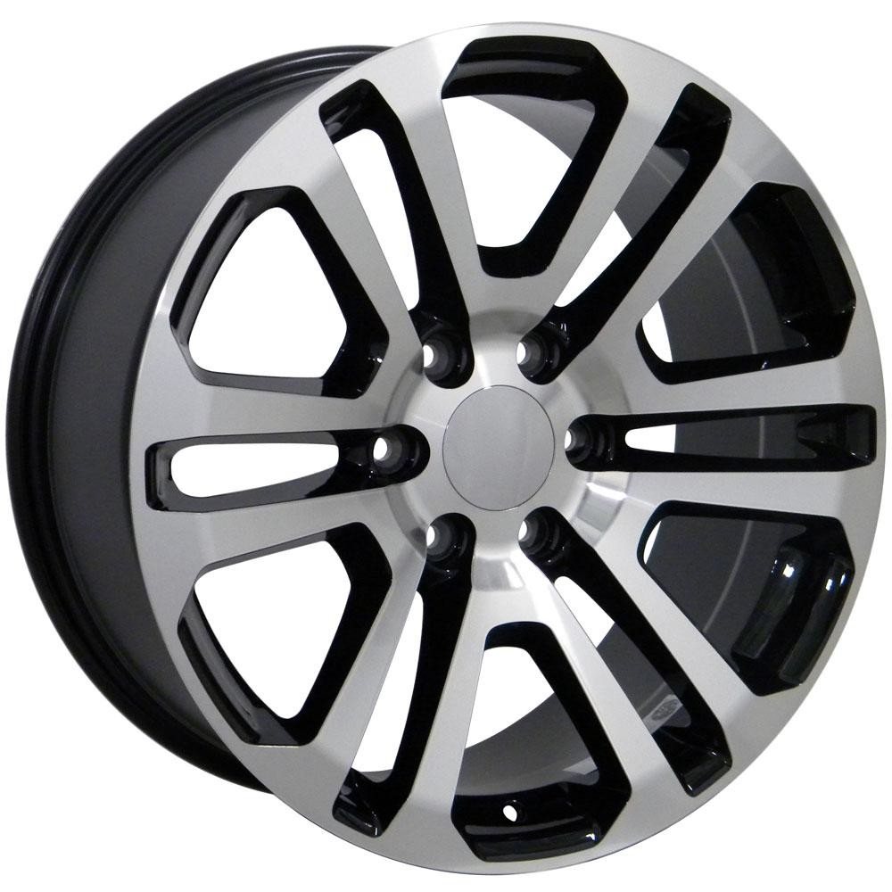 OE Wheels GMC Sierra CV99 Black Machined 20x9 31mm Offset 6x139.7 (6x5.5)